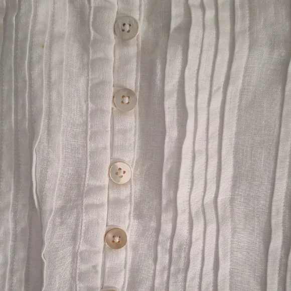 Quince 100% European Linen Sleeveless Swing Dress White XS NWT - Picture 4 of 6